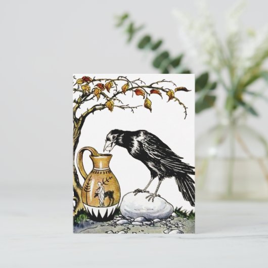 The Crow and Pitcher Postcard Postkarte (Stehend Vorderseite)