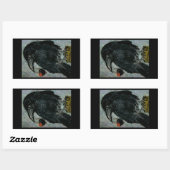 "The Crow, die die Rose-Halskette gestohlen hat!" Rechteckiger Aufkleber (Blatt)