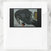 "The Crow, die die Rose-Halskette gestohlen hat!" Rechteckiger Aufkleber (Tasche)