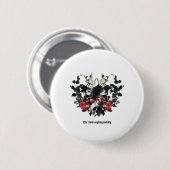 The Crow Laughing Awfully Button (Vorne & Hinten)