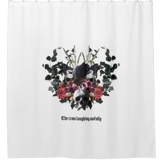 The Crow Laughing Awfully Duschvorhang (Vorderseite)
