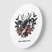 The Crow Laughing Awfully Große Wanduhr (Winkel)