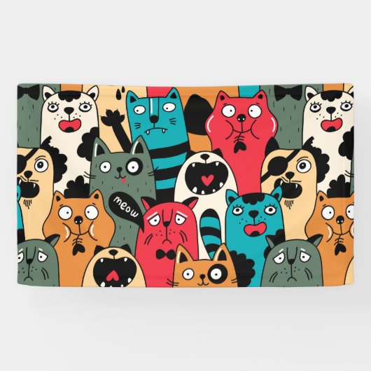 The crowd of cats banner (Horizontal)
