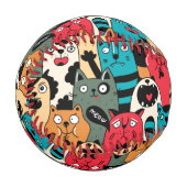 The crowd of cats baseball (Vorderseite Links)