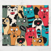 The crowd of cats bierflaschenetikett (Einzelnes Label)