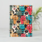 The crowd of cats dankeskarte (Stehend Vorderseite)