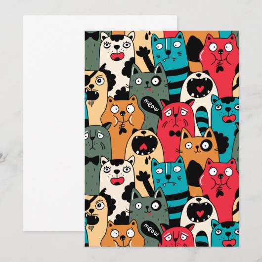 The crowd of cats dankeskarte (Vorne/Hinten)
