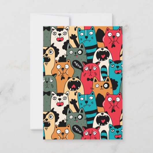 The crowd of cats dankeskarte (Vorderseite)