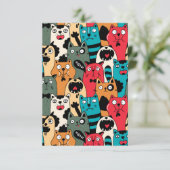 The crowd of cats dankeskarte (Stehend Vorderseite)