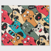 The crowd of cats geschenkpapier (Flach)