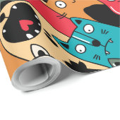 The crowd of cats geschenkpapier (Rolleneckpunkt)