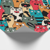 The crowd of cats geschenkpapier (Ecke)