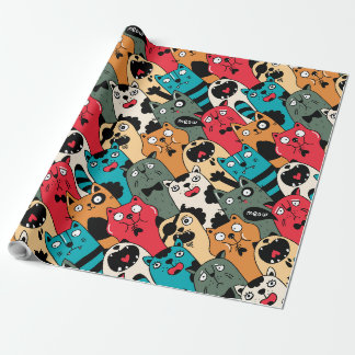 The crowd of cats geschenkpapier