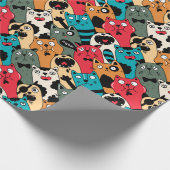 The crowd of cats geschenkpapier (Ecke)