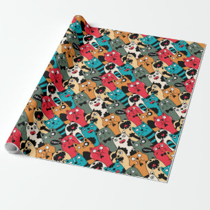 The crowd of cats geschenkpapier