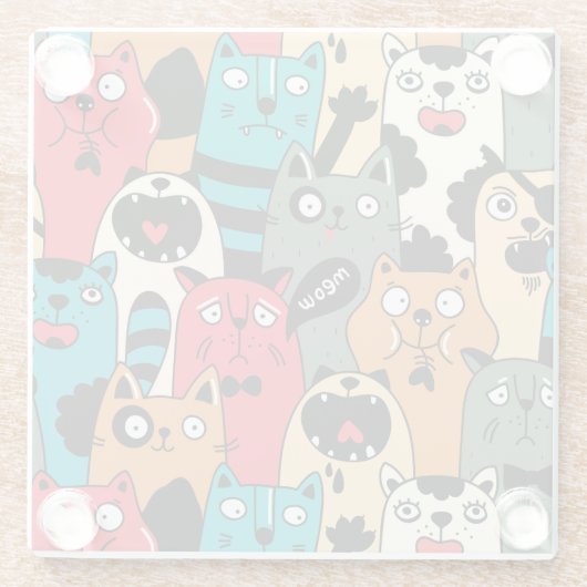 The crowd of cats glasuntersetzer (Rückseite)