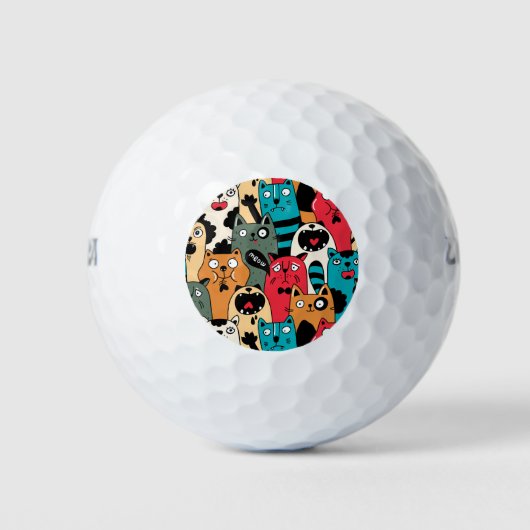 The crowd of cats golfball (Vorderseite)