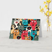 The crowd of cats karte (Gelbe Blume)