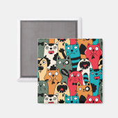 The crowd of cats magnet (Vorderseite/Rückseite)