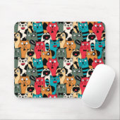 The crowd of cats mousepad (Mit Mouse)
