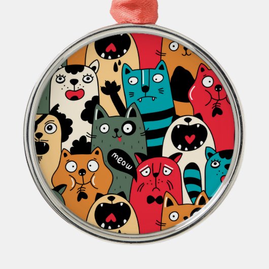 The crowd of cats ornament aus metall (Vorne)