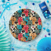 The crowd of cats pappteller (Party)