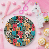 The crowd of cats pappteller (Party)