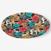 The crowd of cats pappteller (Schrägansicht)