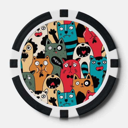 The crowd of cats pokerchips (Vorderseite)