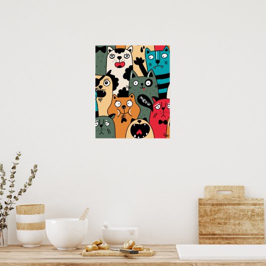 The crowd of cats poster (Küche)