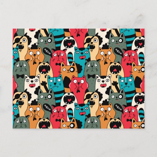 The crowd of cats postkarte (Vorderseite)