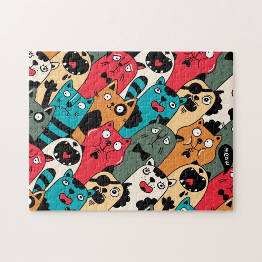 The crowd of cats puzzle (Horizontal)