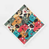 The crowd of cats serviette (Ecke)