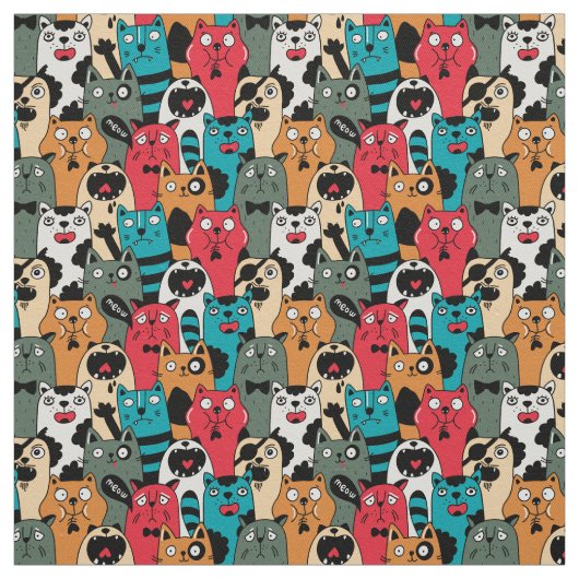 The crowd of cats stoff (Muster)