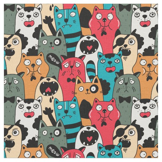 The crowd of cats stoff (Nahaufnahme)