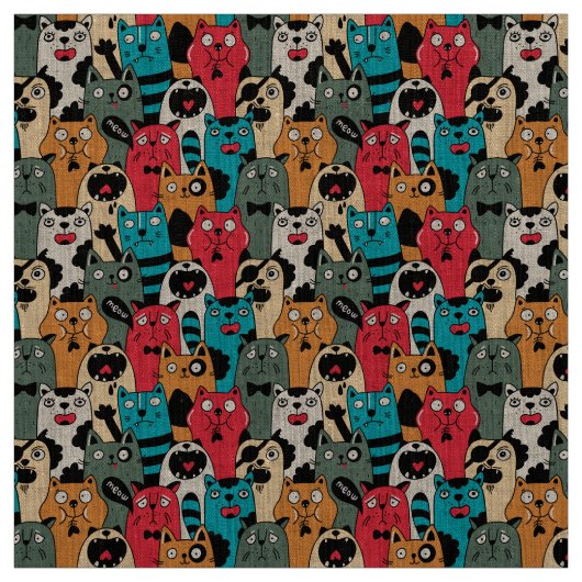 The crowd of cats stoff (Muster)