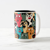 The crowd of cats zweifarbige tasse (VorderseiteRechts)