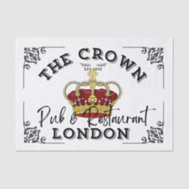 The Crown - British Pub Sign Seidenpapier