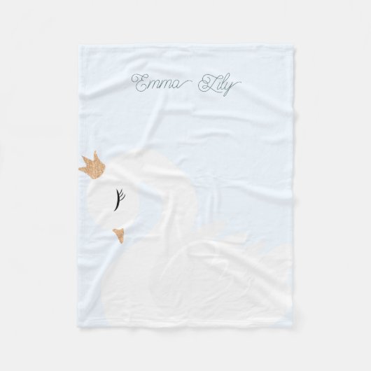 The Crowned Swan Fleecedecke (Vorderseite)