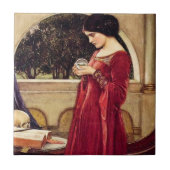 "The Crystal Ball" Pre-Raphaelite Keramik Tile Fliese (Vorderseite)