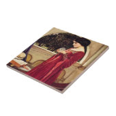 "The Crystal Ball" Pre-Raphaelite Keramik Tile Fliese (Seite)