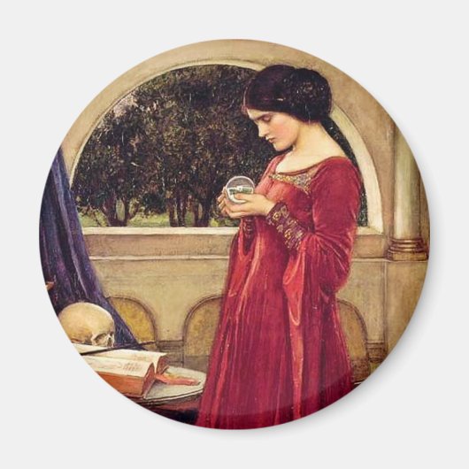 "The Crystal Ball" von John William Waterhouse Magnet (Vorne)