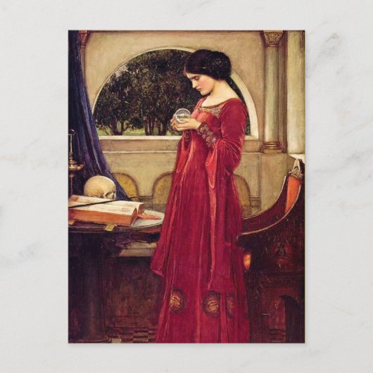 "The Crystal Ball" von John William Waterhouse Postkarte (Vorderseite)