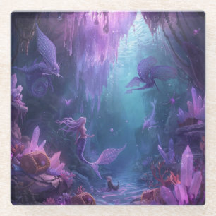 The Crystal Cave of the Mermaid Glasuntersetzer