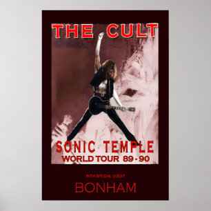 The Cult Sonic Temple 1990 Konzert-Tournee-Plakat Poster