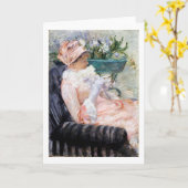 The Cup of Tea, Mary Cassatt Karte (Gelbe Blume)