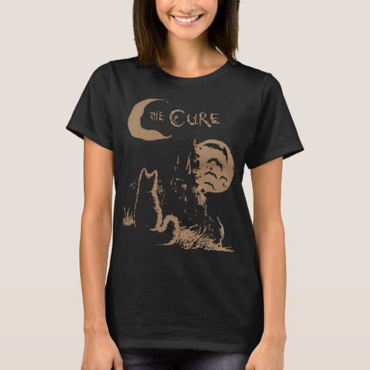 The Cure Cat Moon 90S Alt Indie Rock Band For Men T-Shirt (Vorderseite)