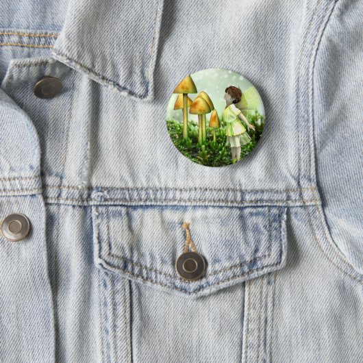 The Curious Fairy - Fairy and Toadstools Button (Beispiel)