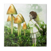 The Curious Fairy - Fairy and Toadstools Fliese (Vorderseite)