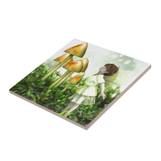 The Curious Fairy - Fairy and Toadstools Fliese (Seite)